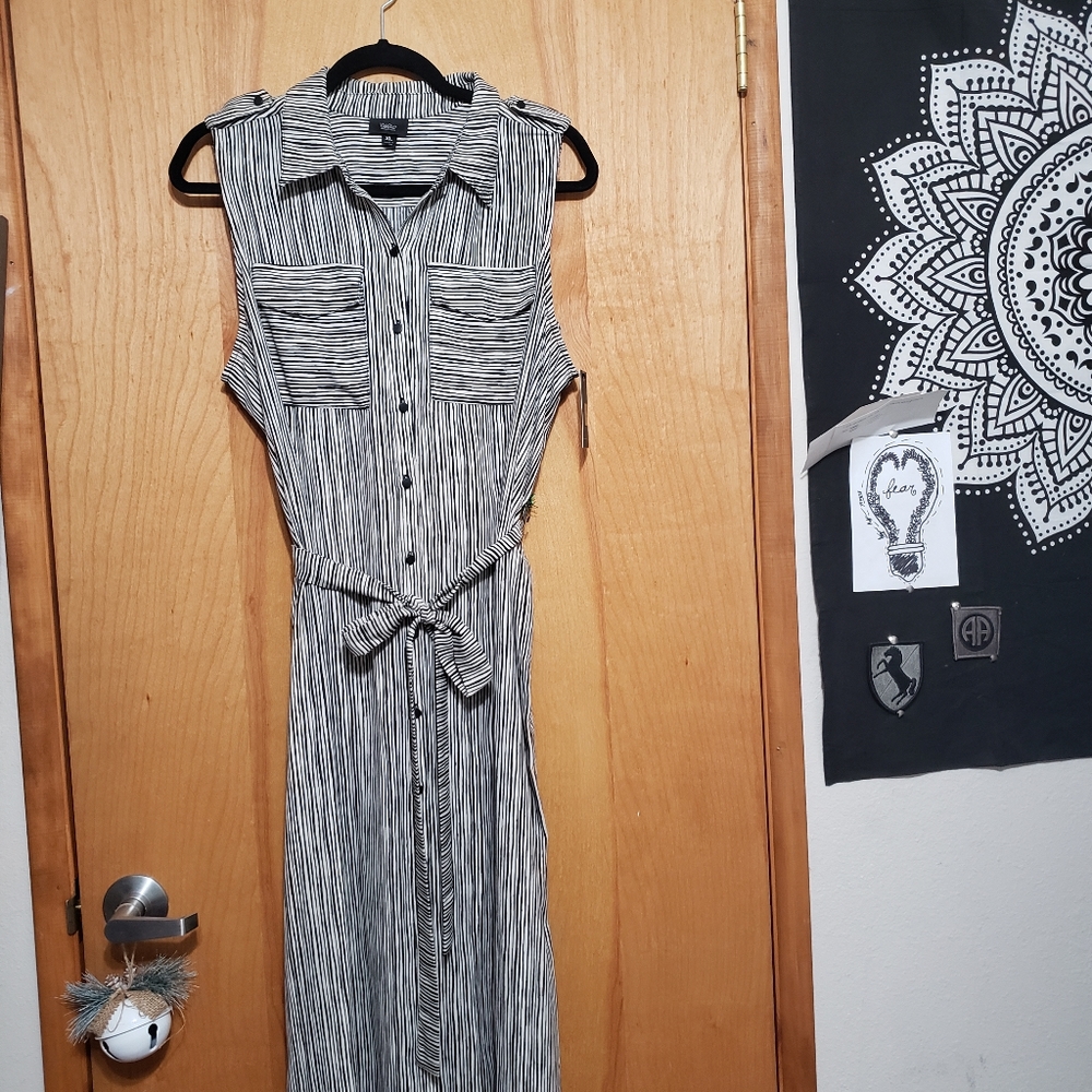Mossimo stripe button maxi dress